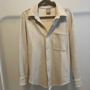 TNA cozy fleece boyfriend shirt